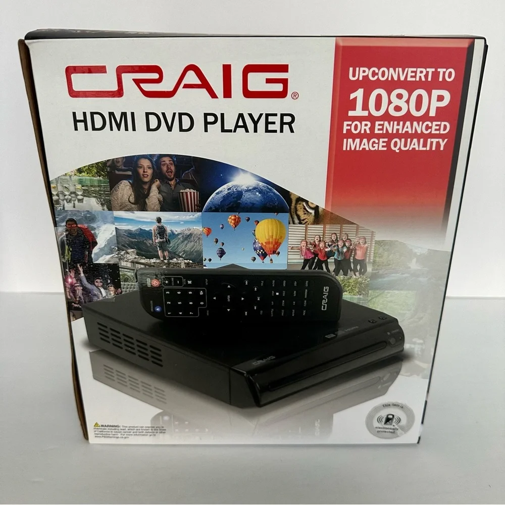 Craig CVD401A HDMI DVD Player 1080p Upconvert Remote Manual Tested Works